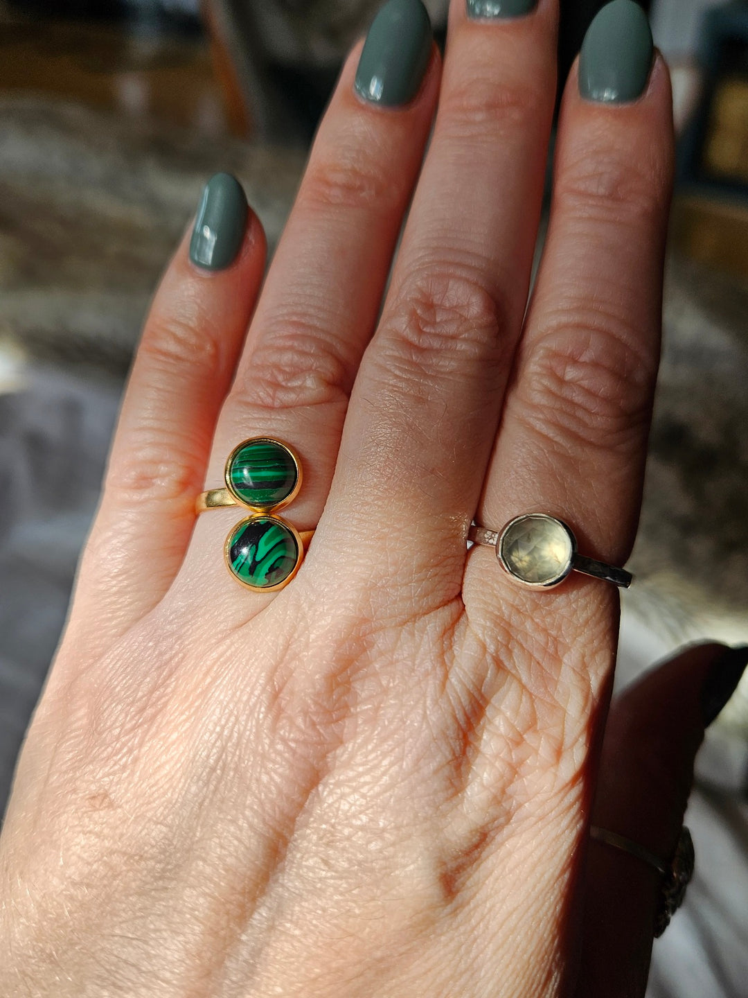 Bague Malachite