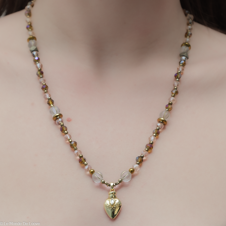 Collier mix perle/coeur